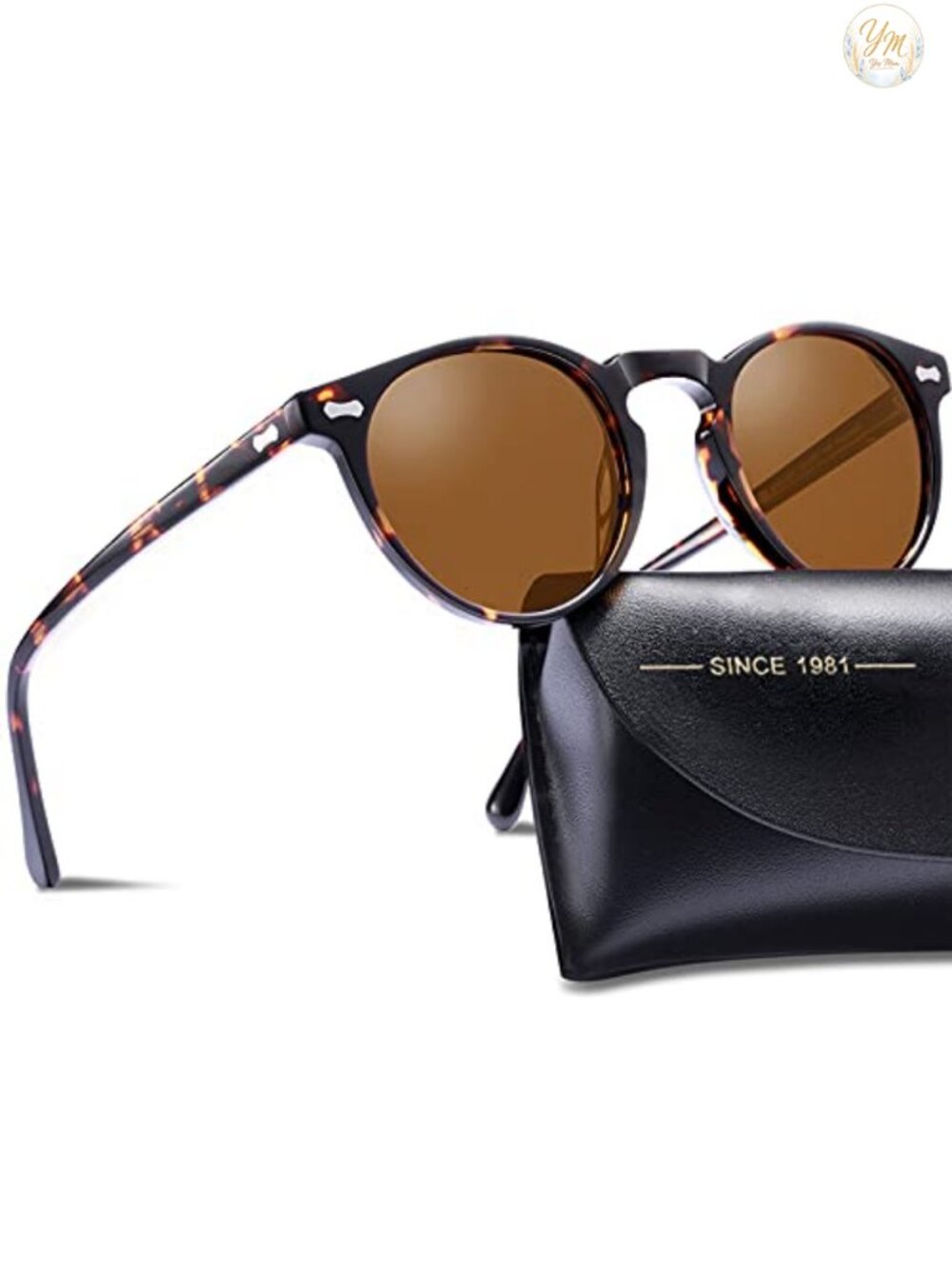 Retro Polarized Sunglasses for Women Italian Acetate UV400 Protection